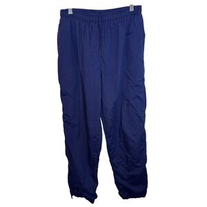 Reebok Men's VTG Track Pants Navy Ankle Zip Jogger‎ Windbreaker Large 30" Inseam